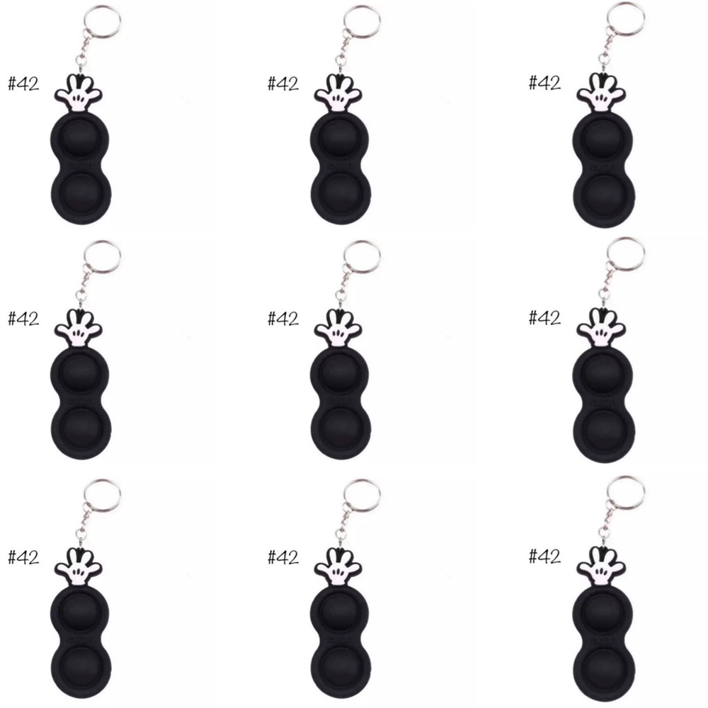 (10) Lot of Mickey Mouse Hand Wholesale Simple Dimple Keychain Pop Fidget Toy